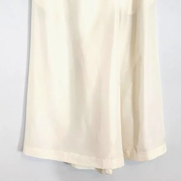 NWT Toteme Habitual Wrap Wide Leg 100% Silk Ivory Trousers Rare Find SZ EU 32 - Picture 8 of 13